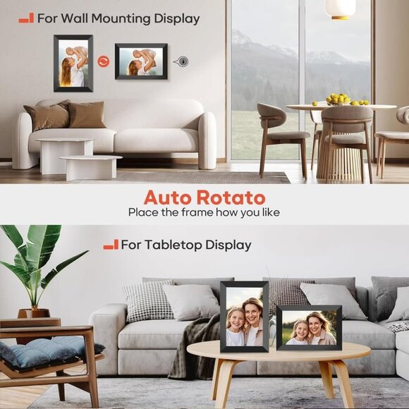 Frameo 10.1" WiFi Digital Picture Frame HD Touch Screen App Sharing Gift home - Picture 3 of 10